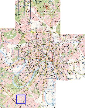 Transport carte de Moscou en anglais