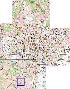 Transporte mapa de Moscovo em ingles