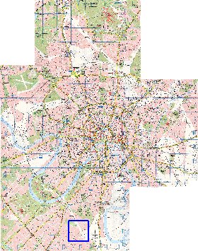 Transport carte de Moscou en anglais