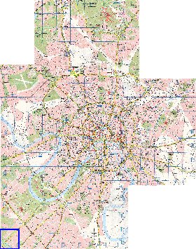 Transporte mapa de Moscovo em ingles