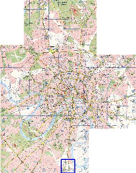 Transporte mapa de Moscovo em ingles