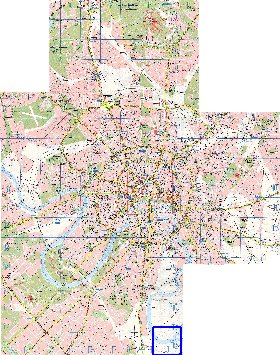 Transporte mapa de Moscovo em ingles