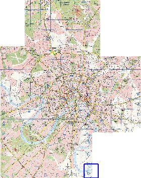 Transport carte de Moscou en anglais