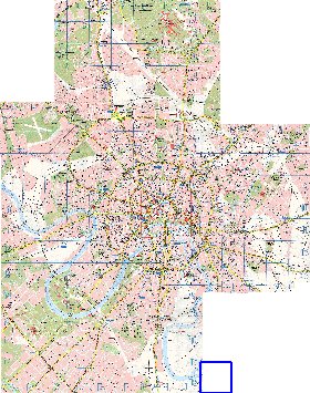 Transport carte de Moscou en anglais