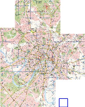 Transport carte de Moscou en anglais