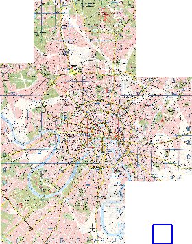 Transporte mapa de Moscovo em ingles