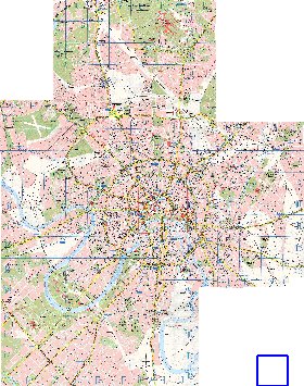 Transporte mapa de Moscovo em ingles