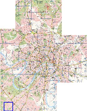 Transporte mapa de Moscovo em ingles