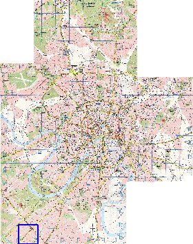 Transport carte de Moscou en anglais