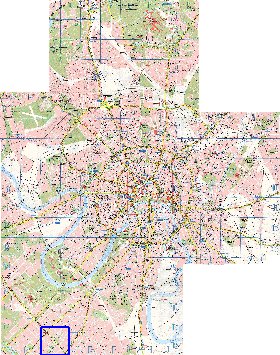 Transporte mapa de Moscovo em ingles