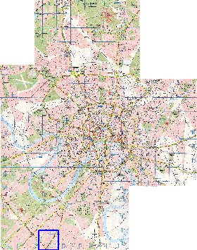 Transporte mapa de Moscovo em ingles