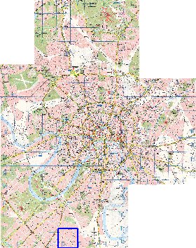 Transporte mapa de Moscovo em ingles