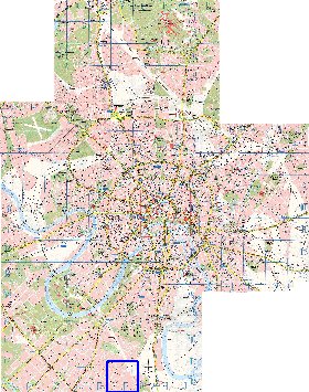 Transporte mapa de Moscovo em ingles