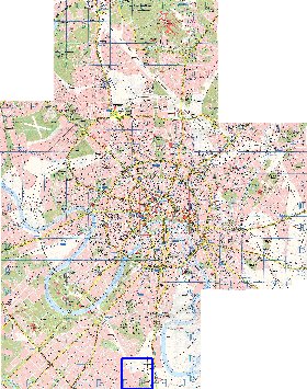 Transporte mapa de Moscovo em ingles