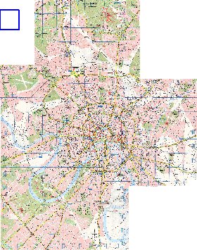 Transport carte de Moscou en anglais