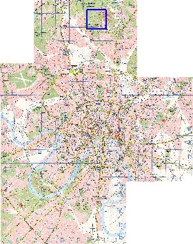 Transport carte de Moscou en anglais