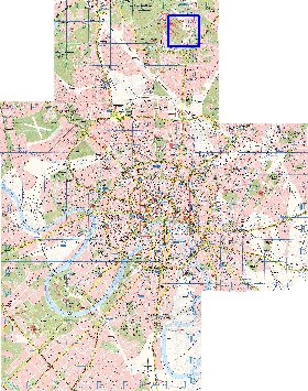 Transport carte de Moscou en anglais