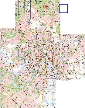 Transport carte de Moscou en anglais