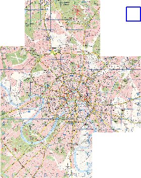 Transport carte de Moscou en anglais