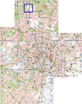 Transporte mapa de Moscovo em ingles