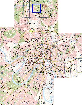 Transporte mapa de Moscovo em ingles