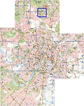 Transport carte de Moscou en anglais