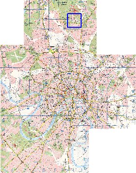 Transport carte de Moscou en anglais