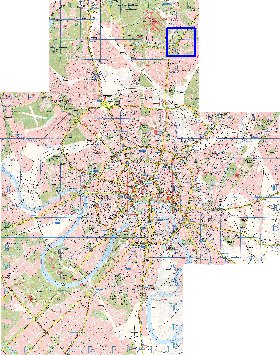 Transport carte de Moscou en anglais