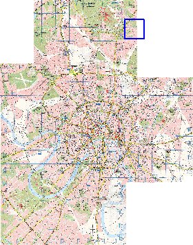 Transport carte de Moscou en anglais