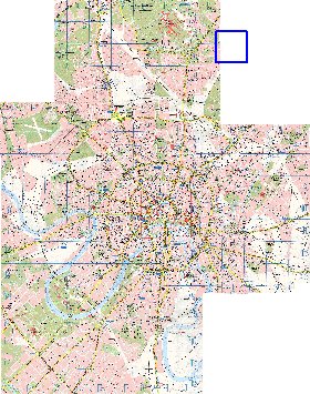 Transport carte de Moscou en anglais