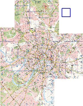 Transporte mapa de Moscovo em ingles