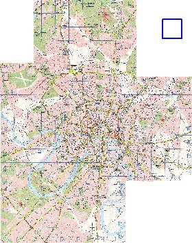 Transporte mapa de Moscovo em ingles