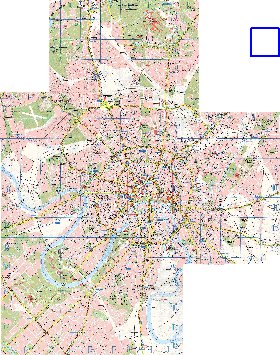 Transporte mapa de Moscovo em ingles