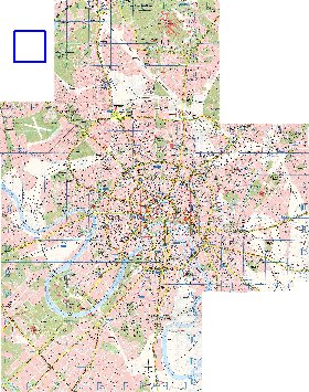 Transporte mapa de Moscovo em ingles