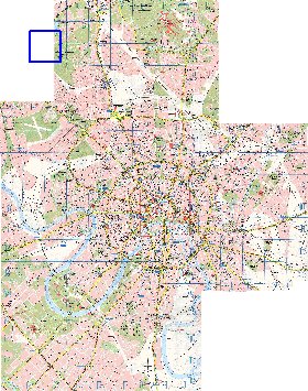 Transporte mapa de Moscovo em ingles