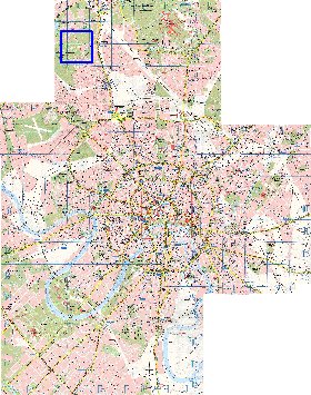 Transport carte de Moscou en anglais