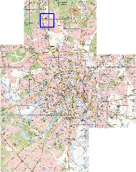 Transport carte de Moscou en anglais