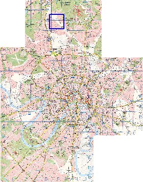 Transport carte de Moscou en anglais