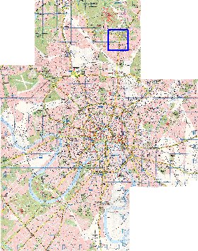 Transport carte de Moscou en anglais