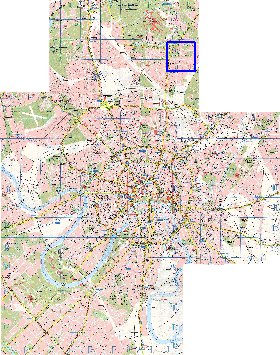 Transport carte de Moscou en anglais