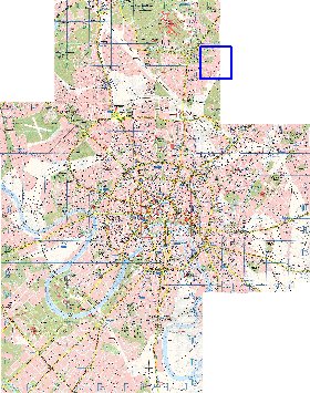 Transport carte de Moscou en anglais