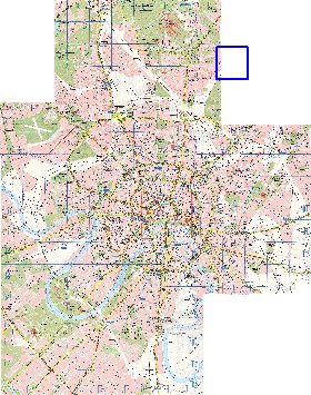 Transporte mapa de Moscovo em ingles