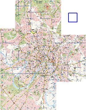 Transporte mapa de Moscovo em ingles