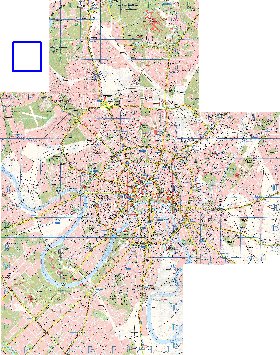 Transport carte de Moscou en anglais