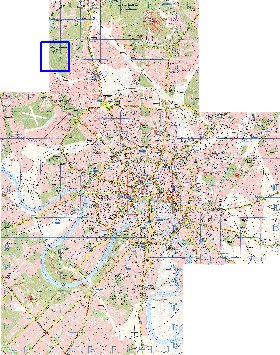 Transporte mapa de Moscovo em ingles