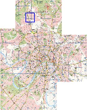 Transporte mapa de Moscovo em ingles