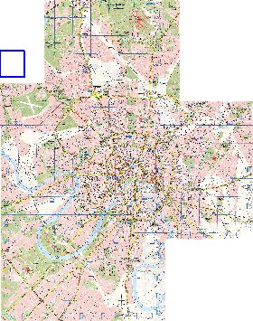 Transporte mapa de Moscovo em ingles