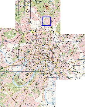 Transport carte de Moscou en anglais