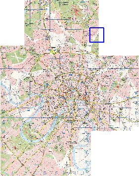 Transporte mapa de Moscovo em ingles