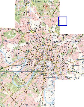 Transporte mapa de Moscovo em ingles